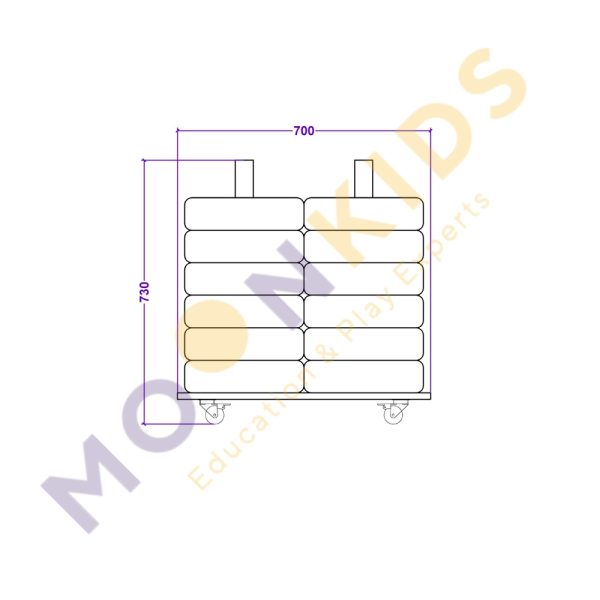 12 Donut Cushions Trolley