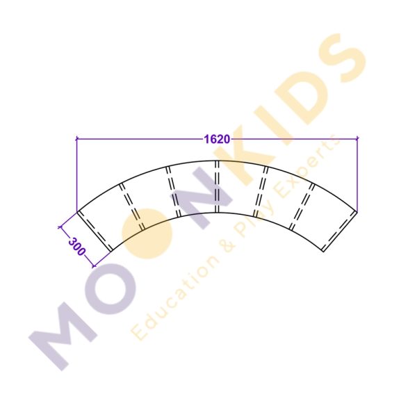 18 Cell Curved Shelf Unit