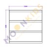 4 Double Side Shelf Unit