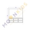 6 Tray Unit With Cork Board