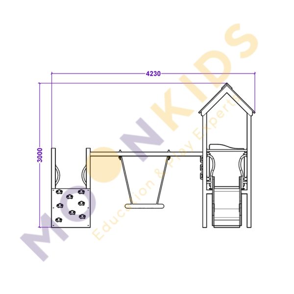 Adventure Climbing Frame with Birdnest Swing