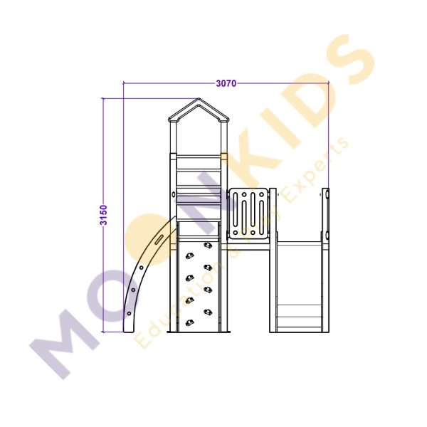 Adventure Climbing Frame with Monkey Bar