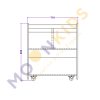 Book Compartment Stand With Pull Out Drawer
