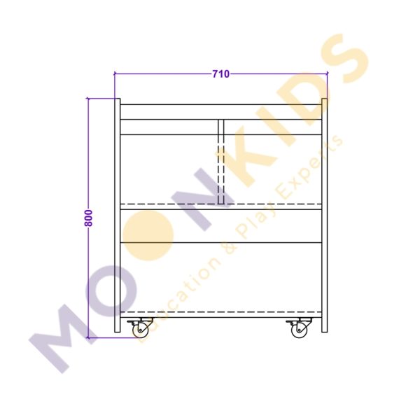 Book Compartment Stand With Pull Out Drawer
