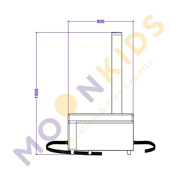 Bubble Tube with Plinth & Fibre Optic Bundle