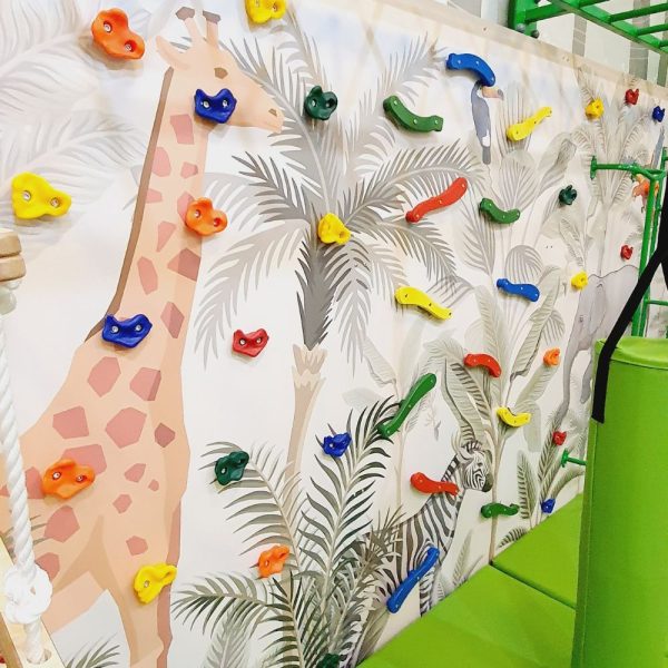 CLI69 - Sensory Climbing Wall With Monkey Bar & Graphic Wallpaper
