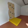 Rock Face Climbing Wall with Mat