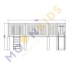 Climbing Frame Platform Set With Monkey Bar and Trapeze