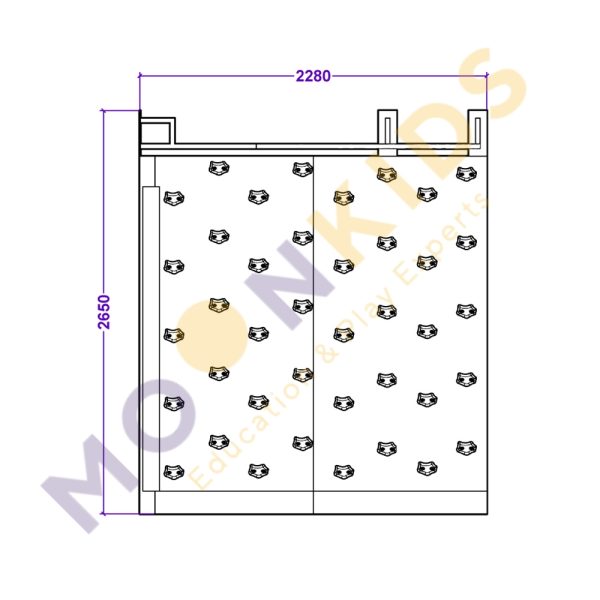 Corner Climbing Wall With Curve Monkey Bar