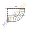 Corner Climbing Wall With Curve Monkey Bar