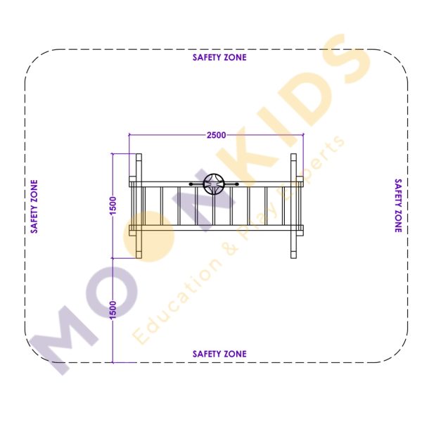 Free Standing Monkey Bar With Swing