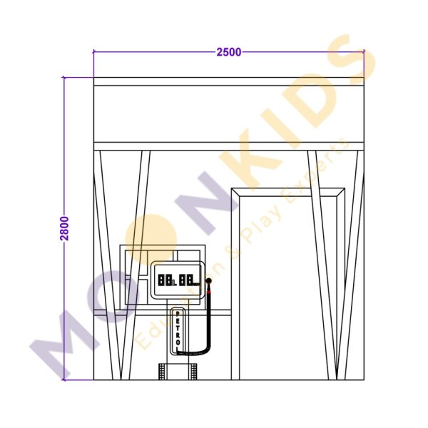 Garage with Petrol Pump
