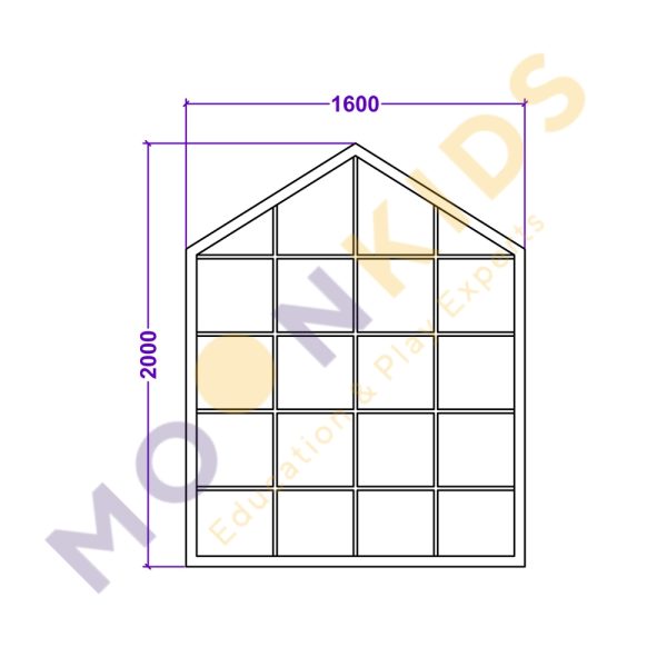 House Shape Open Shelving Unit