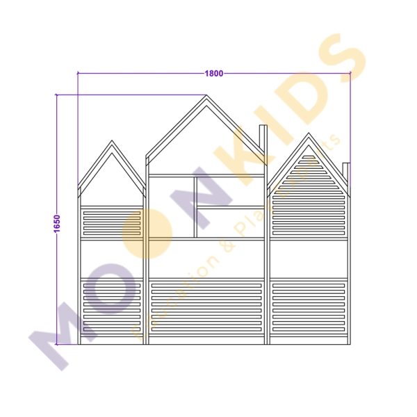 House Shelving Unit with Drawers