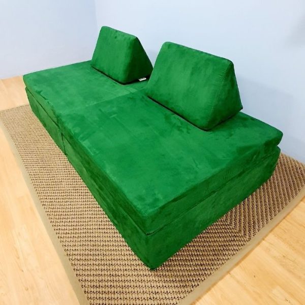 Play Sofa – Green Suede