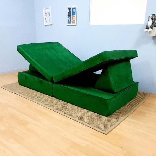 Play Sofa – Green Suede