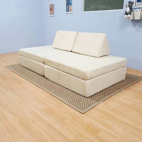 Play Sofa – White Suede