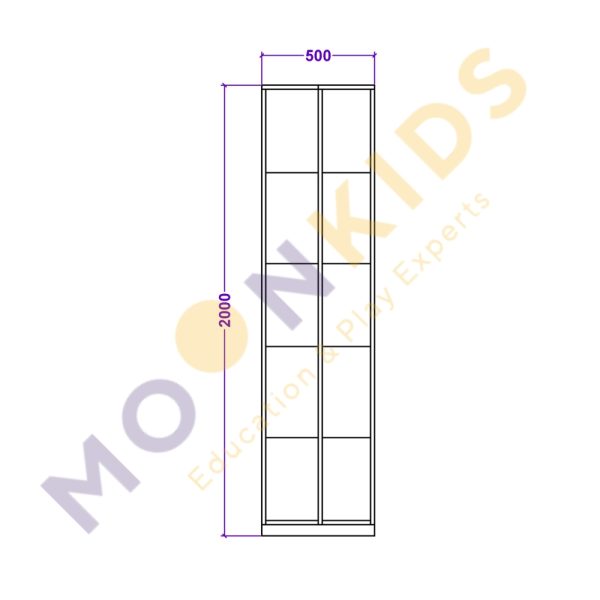 Large Staggered Shelf Unit