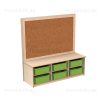 6 Tray Unit With Cork Board