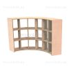 18 Cell Curved Shelf Unit