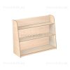 Single Side 3 Shelf Book Stand With Plain Back