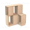 Small Staggered Shelf Unit