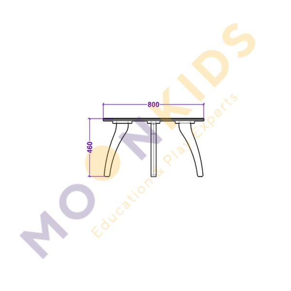 Medium Round Table - Curved Legs