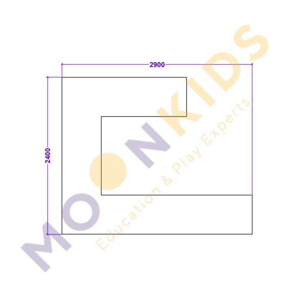 Moon Kids Bespoke Reception Desk With Shelving