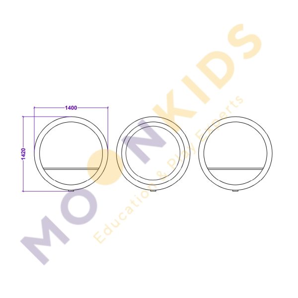 Moon Kids Circular Computer Pods
