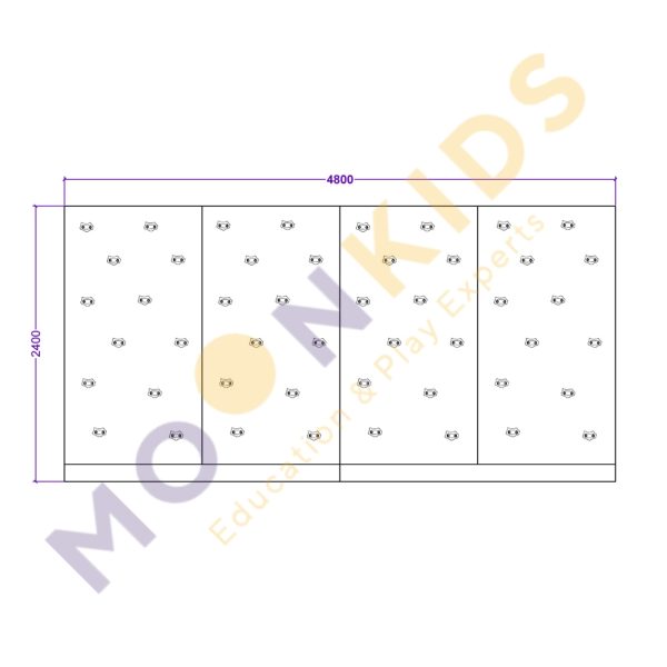 Moon Kids Climbing Wall 4 Panels