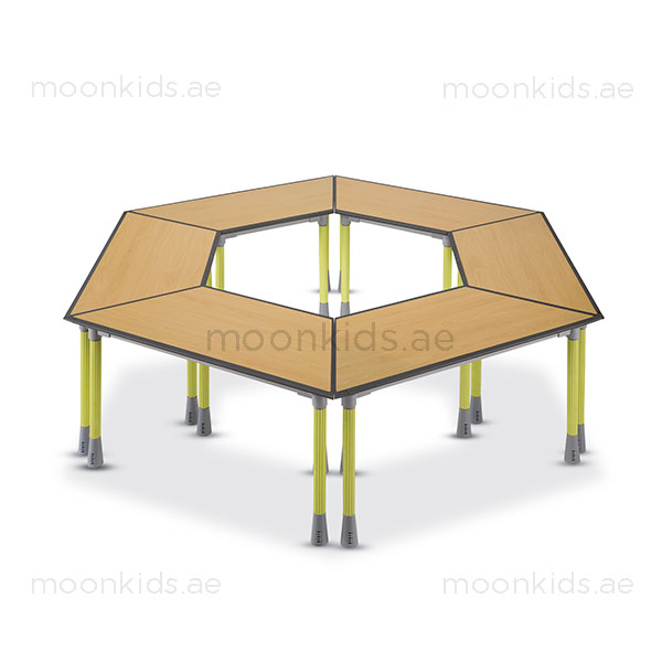 Moon Kids Secondary Class Room Trapezoid Table