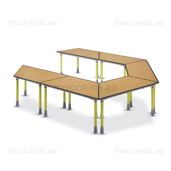 Moon Kids Secondary Class Room Trapezoid Table