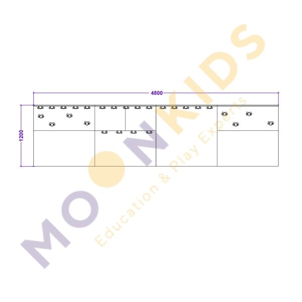 Moon Kids Sensory Climbing Wall with Custom Shaped 4 Panels