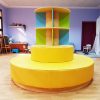 Soft Bench With Shelves