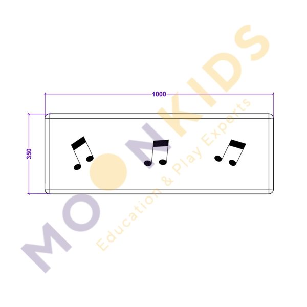Musical Note Seating Black White