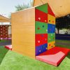 Timber House With 2 Sided Climbing Wall