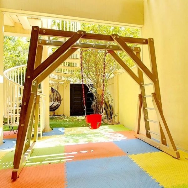 Free Standing Monkey Bars with Swing