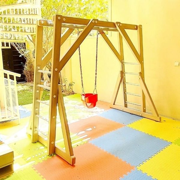 Free Standing Monkey Bars with Swing