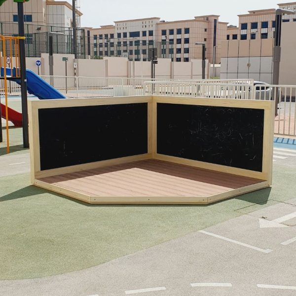 Art Corner With Blackboard And Platform