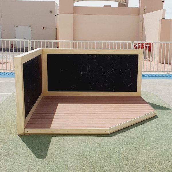 Art Corner With Blackboard And Platform