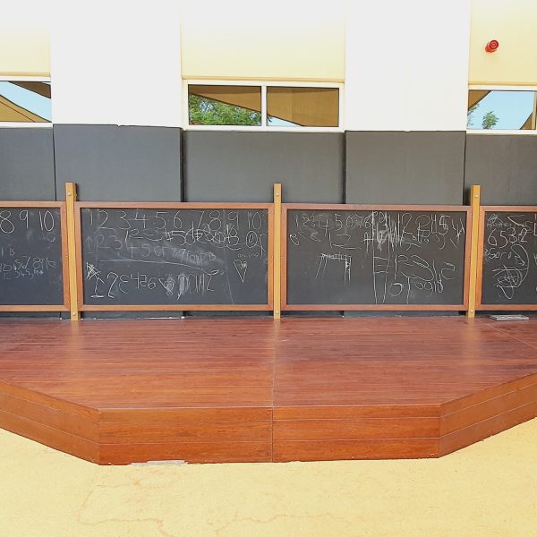 Performance Stage With Blackboard &Bench