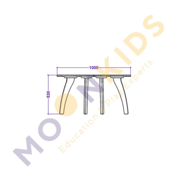 Round Jigsaw Puzzle Table - 100CM DIA