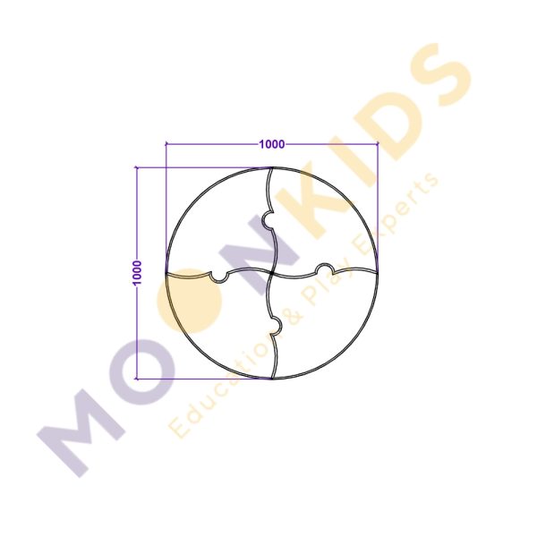 Round Jigsaw Puzzle Table - 100CM DIA