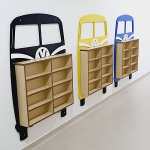Bus Shaped Wall Storage