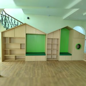 House Shaped Shelving With Seating