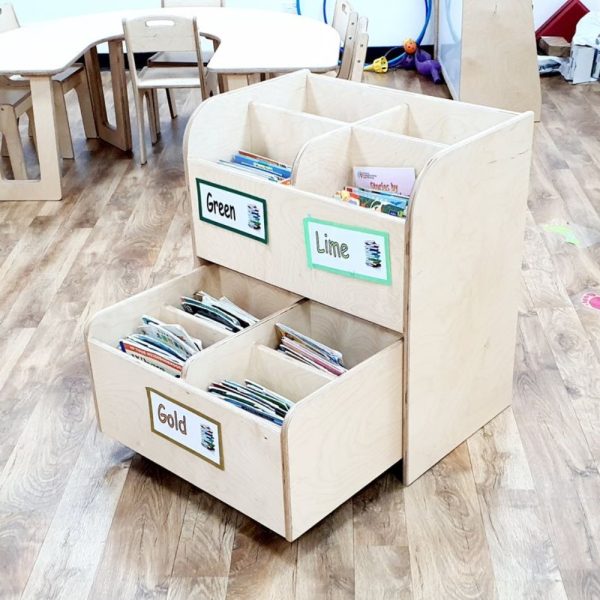 Book Compartment Stand With Pull Out Drawer