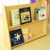 Single Side 2 Shelf Book Stand With Acrylic Mirror on Back