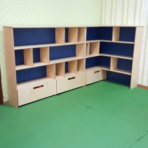 L-shaped Multi Cell Shelf Unit