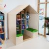 House Shape Shelving Unit With Bench Seating