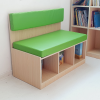 Bench Seating With Open Book Shelving